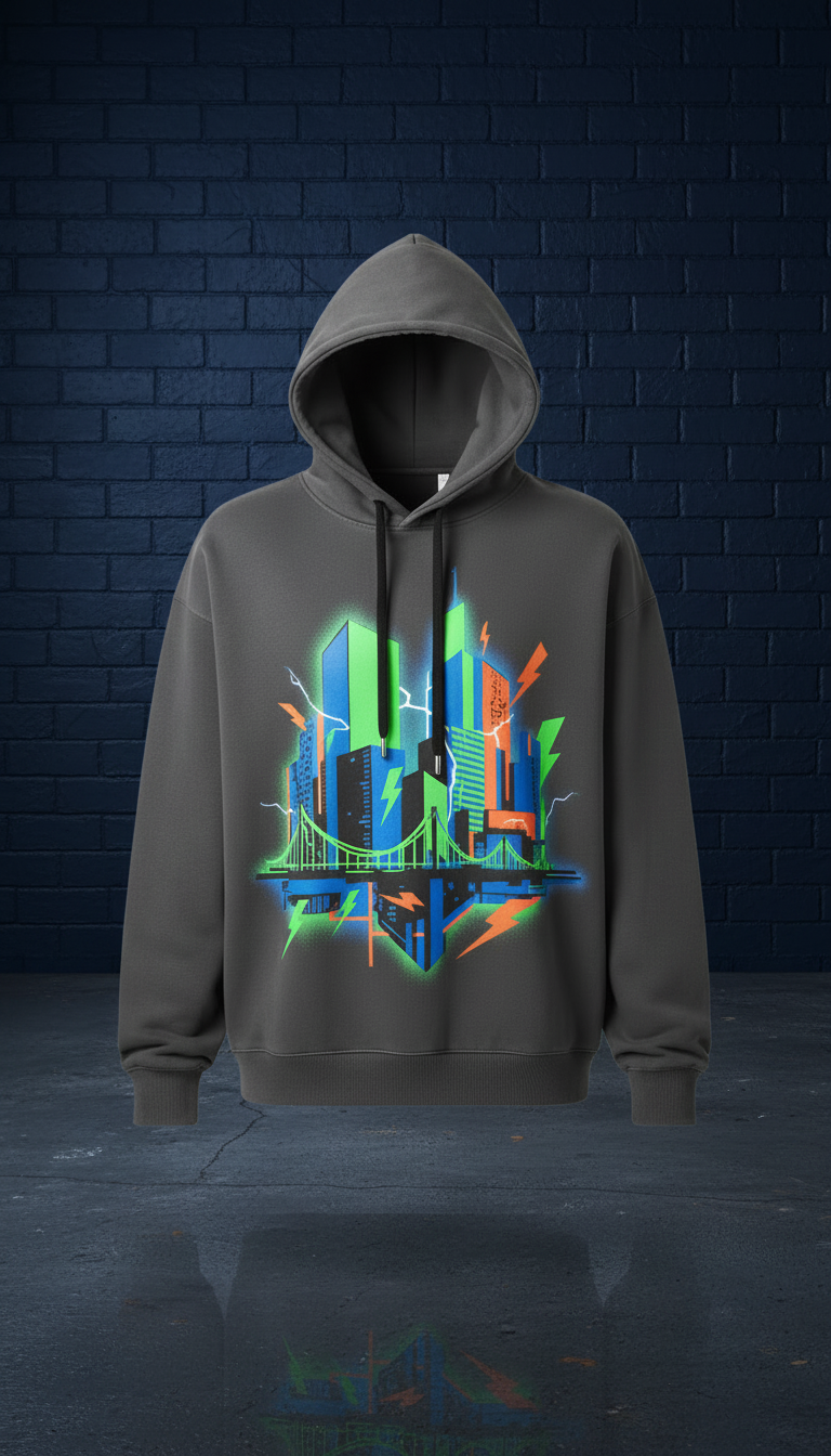 Urban-Inspired Streetwear Hoodie in a new setting